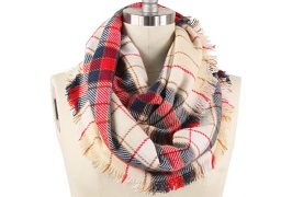 Plaid Infinity Scarf